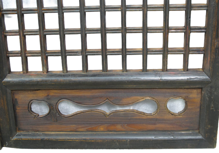 Pair of Vintage Chinese Latticed Screen Panel 1