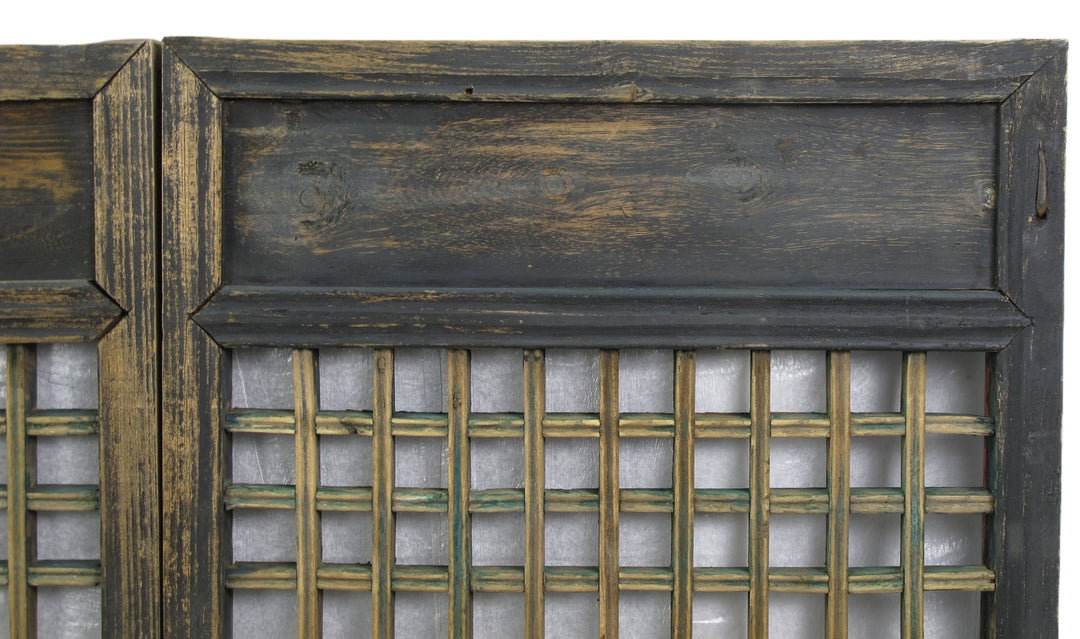 Pair of Vintage Chinese Latticed Screen Panel 2