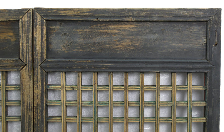 Pair of Vintage Chinese Latticed Screen Panel 2