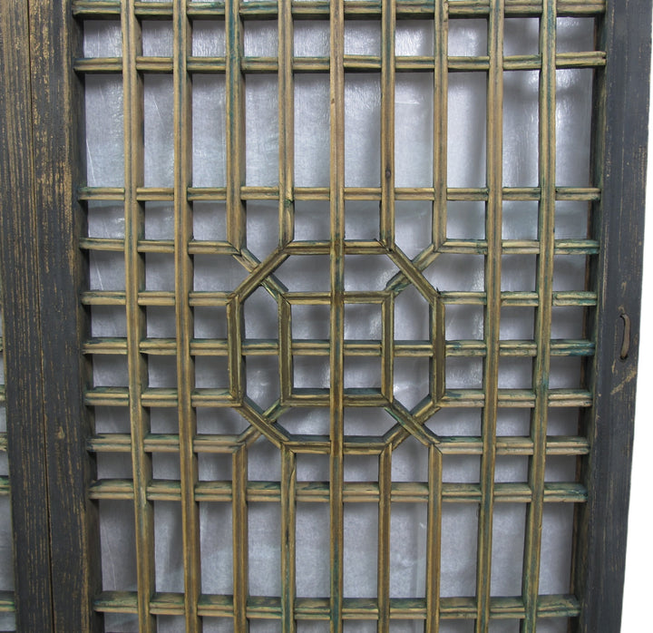 Pair of Vintage Chinese Latticed Screen Panel 2