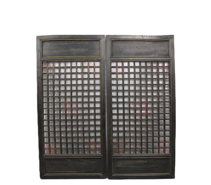 Pair of Vintage Chinese Latticed Screen Panel 4