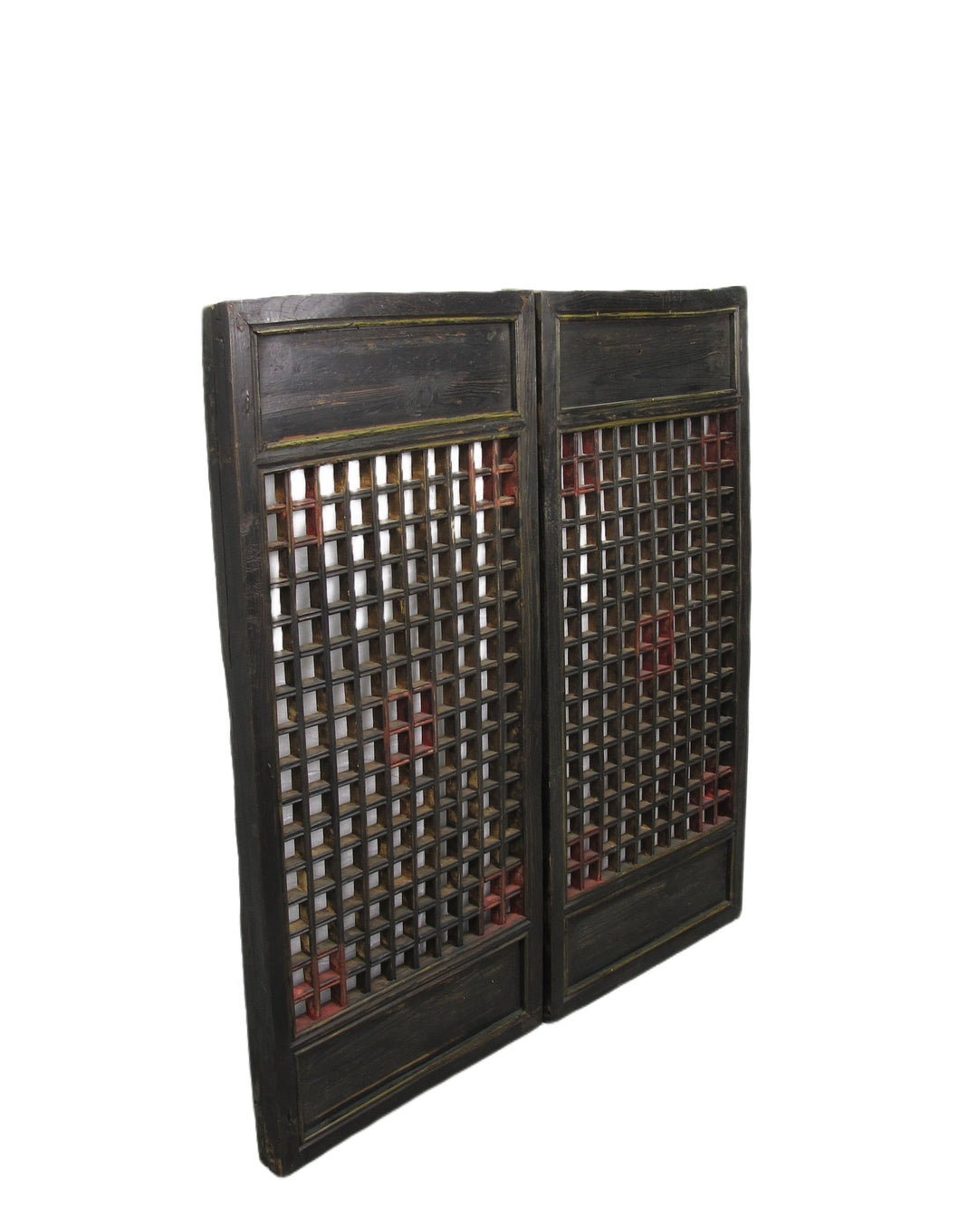 Pair of Vintage Chinese Latticed Screen Panel 4