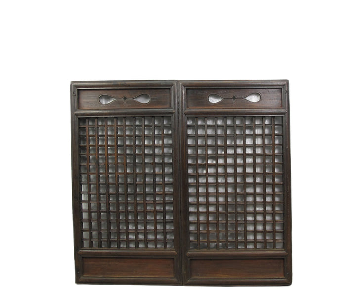 Pair of Vintage Chinese Latticed Screen Panel 5