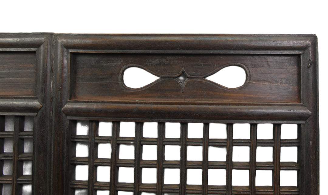 Pair of Vintage Chinese Latticed Screen Panel 5