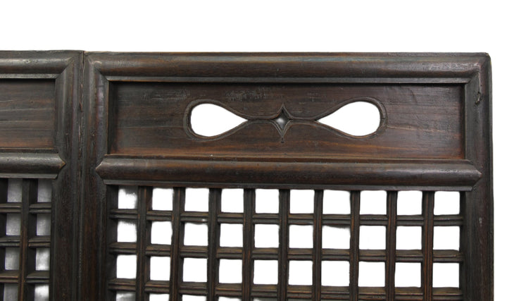 Pair of Vintage Chinese Latticed Screen Panel 5