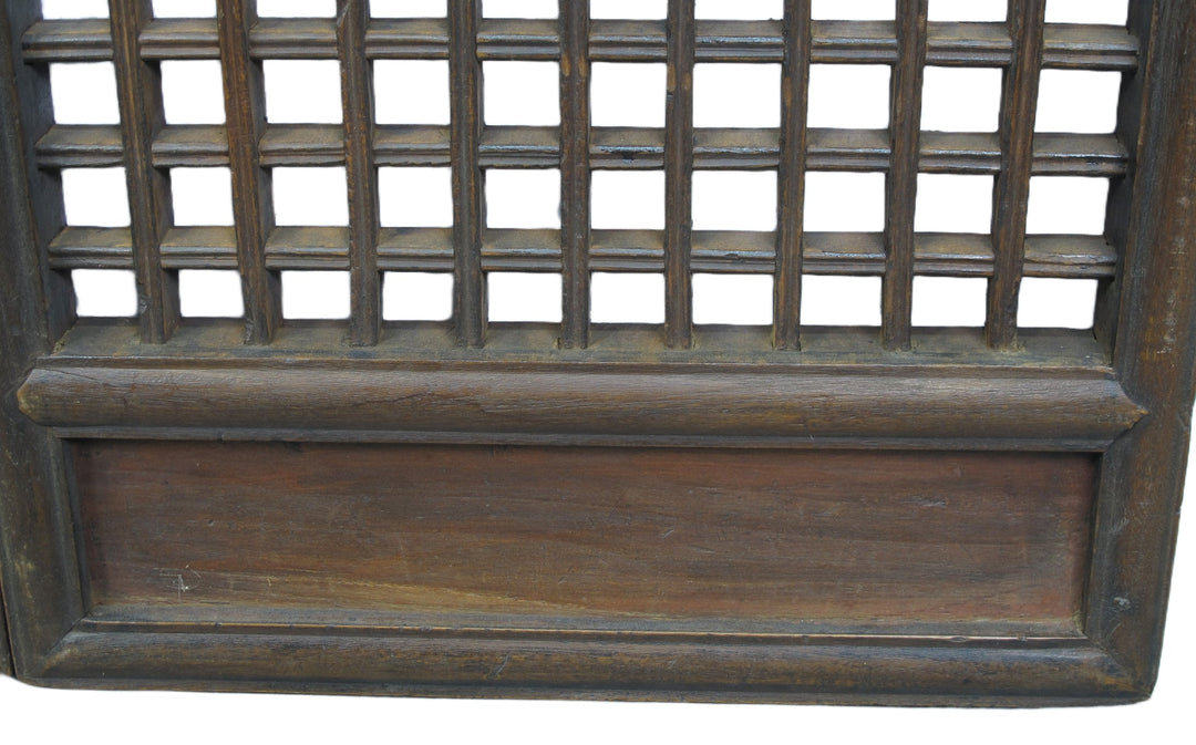 Pair of Vintage Chinese Latticed Screen Panel 5
