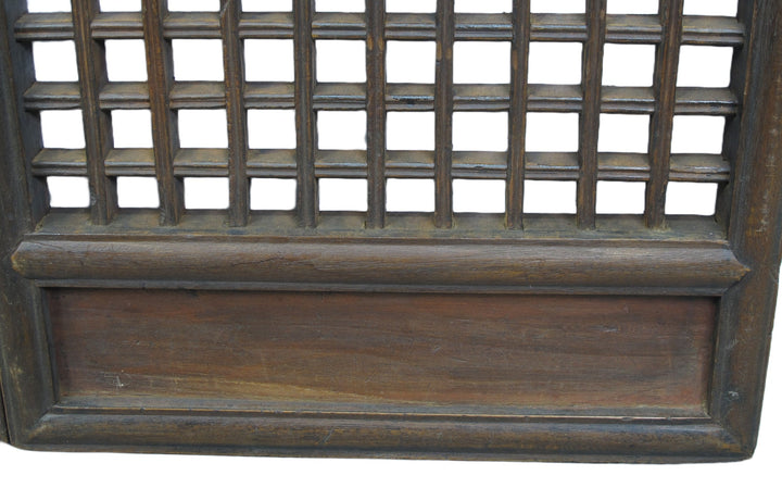 Pair of Vintage Chinese Latticed Screen Panel 5