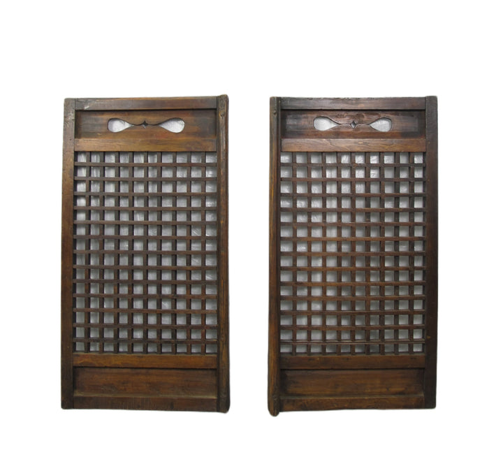Pair of Vintage Chinese Latticed Screen Panel 5