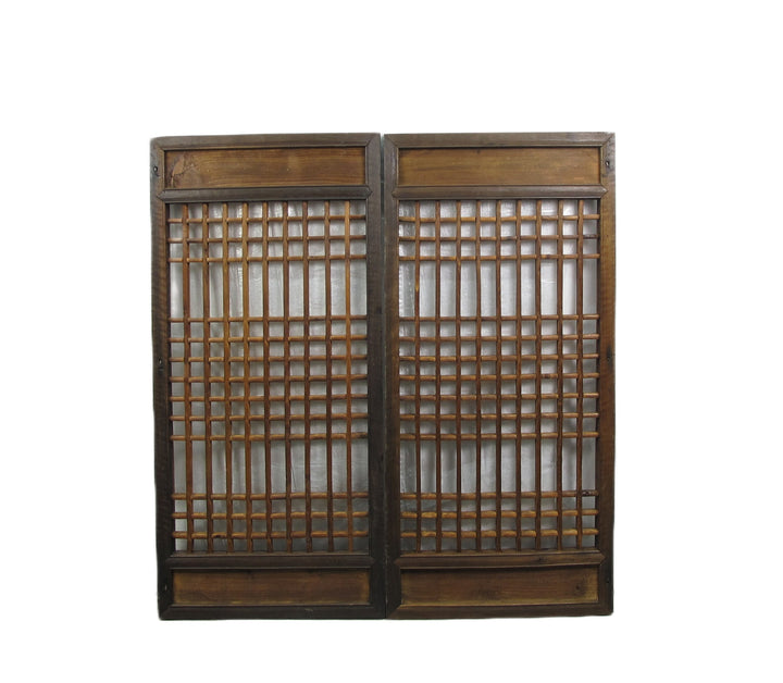 Pair of Vintage Chinese Latticed Screen Panel 6
