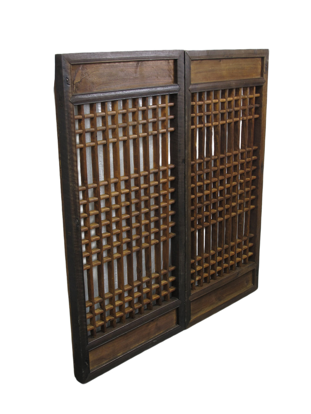 Pair of Vintage Chinese Latticed Screen Panel 6