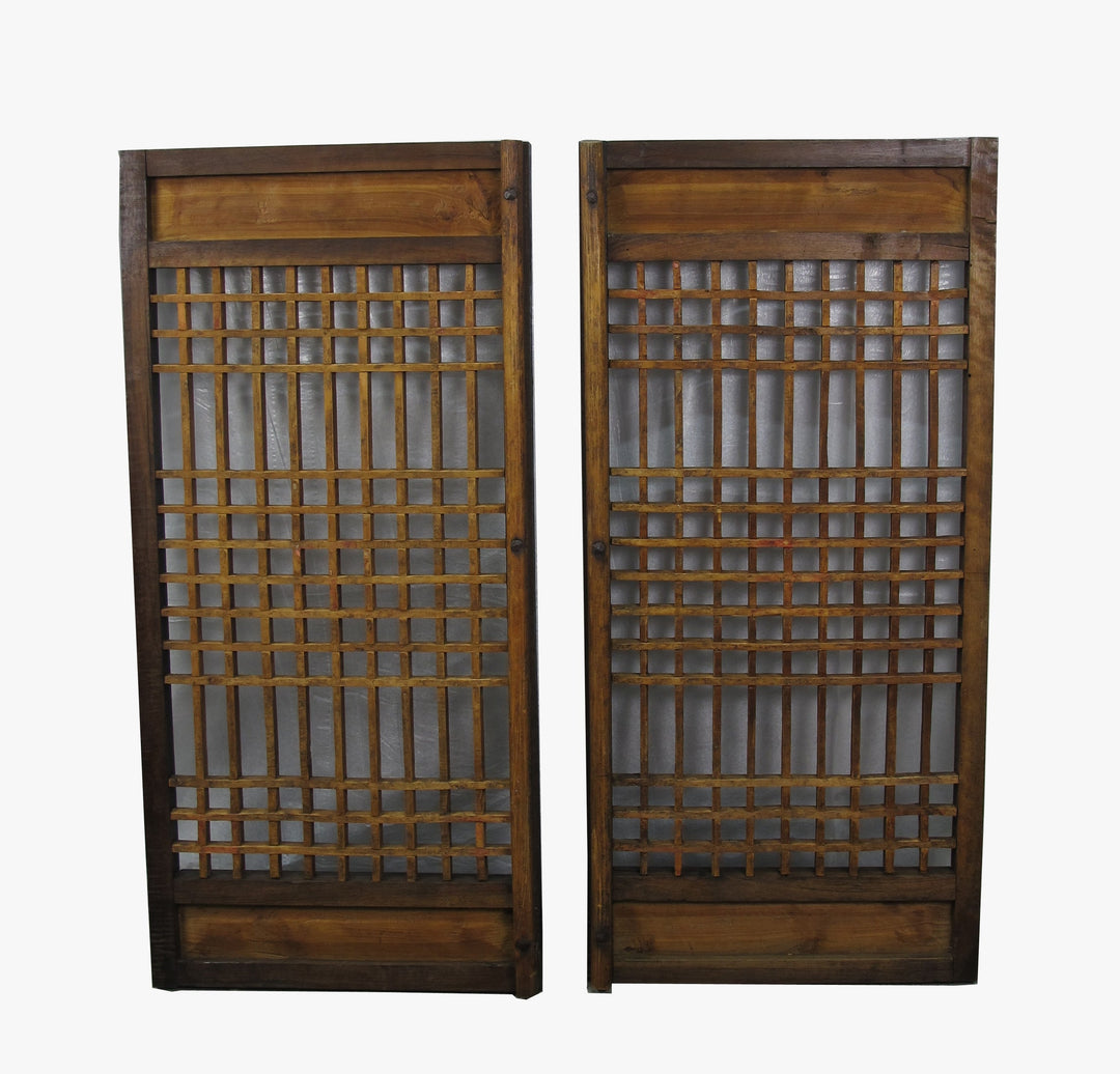Pair of Vintage Chinese Latticed Screen Panel 6