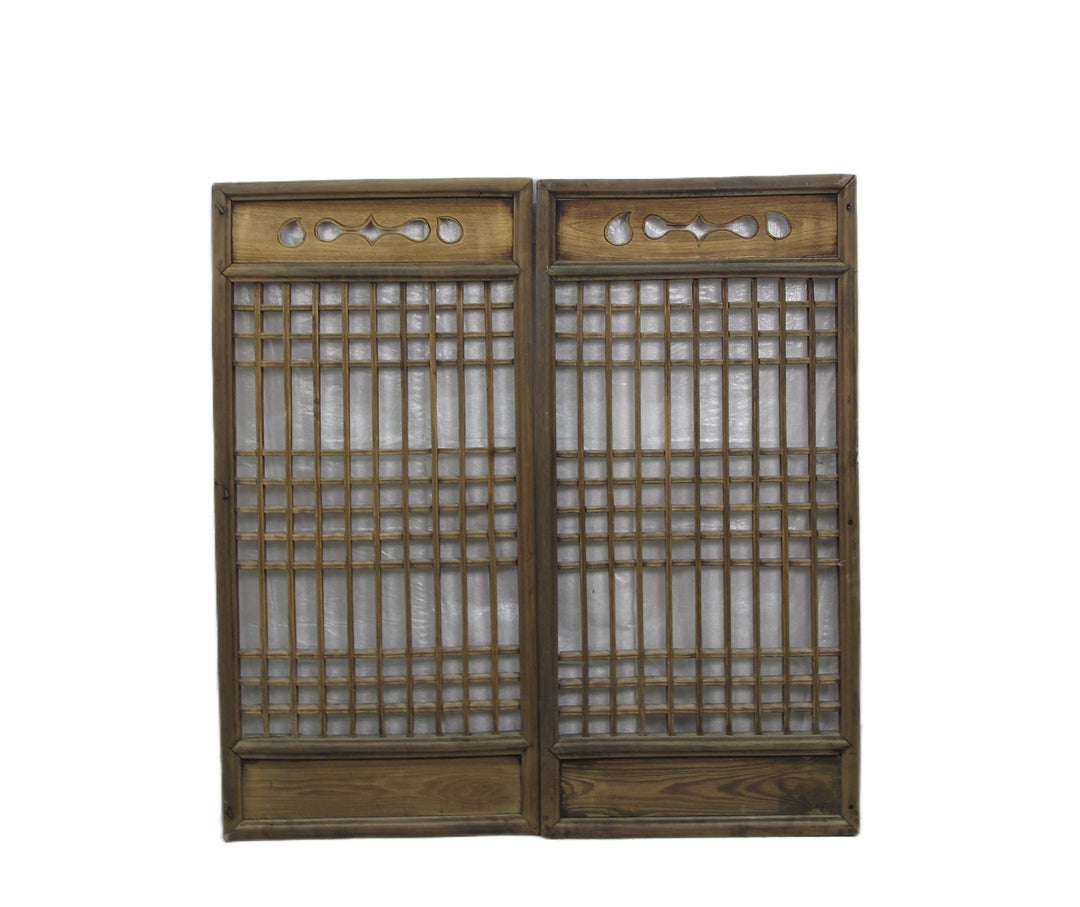Pair of Antique Chinese Latticed Screen Panel 2