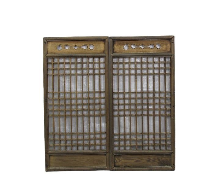 Pair of Antique Chinese Latticed Screen Panel 2