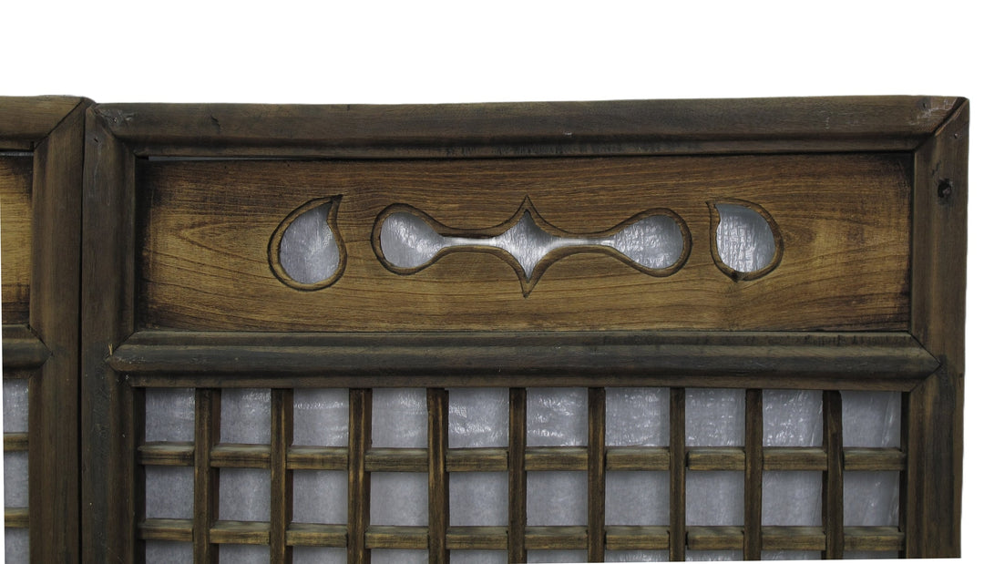 Pair of Antique Chinese Latticed Screen Panel 2