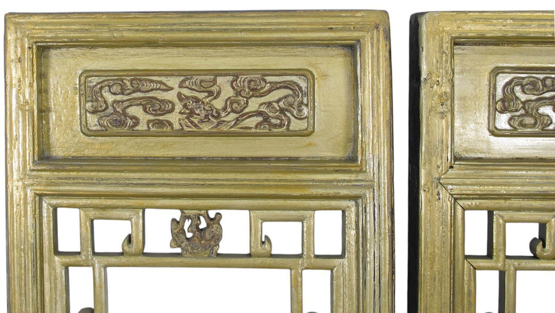Pair Antique Gilded  Screen Panels