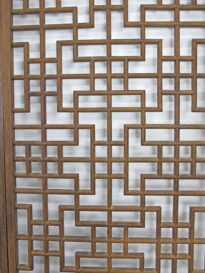 Lattice Antique Chinese Wood Screen Panel