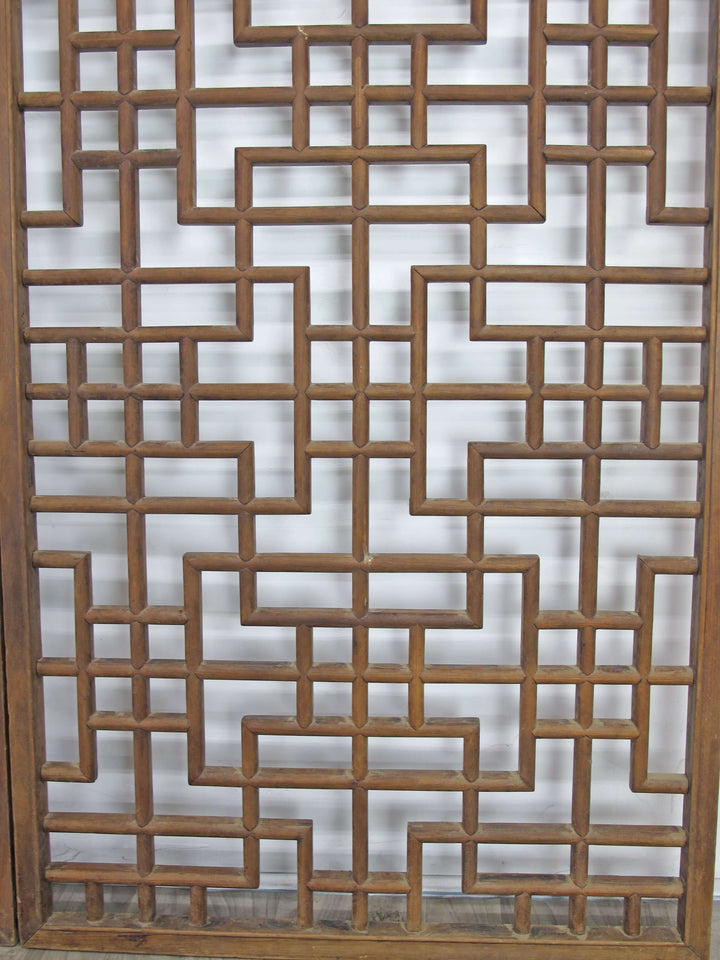 Lattice Antique Chinese Wood Screen Panel