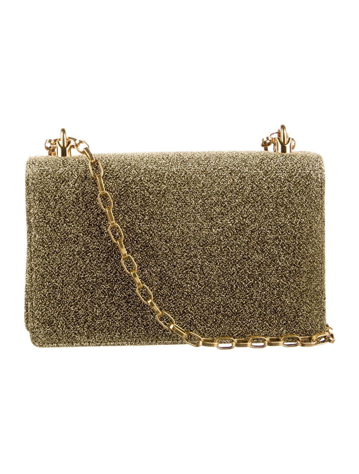 Dolce &amp; Gabbana Girls Baroque Logo Metallic Mini Crossbody Bag