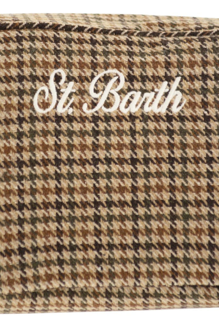 MC2 SAINT BARTH Mini Houndstooth Wool Blend Beauty Case - FW25