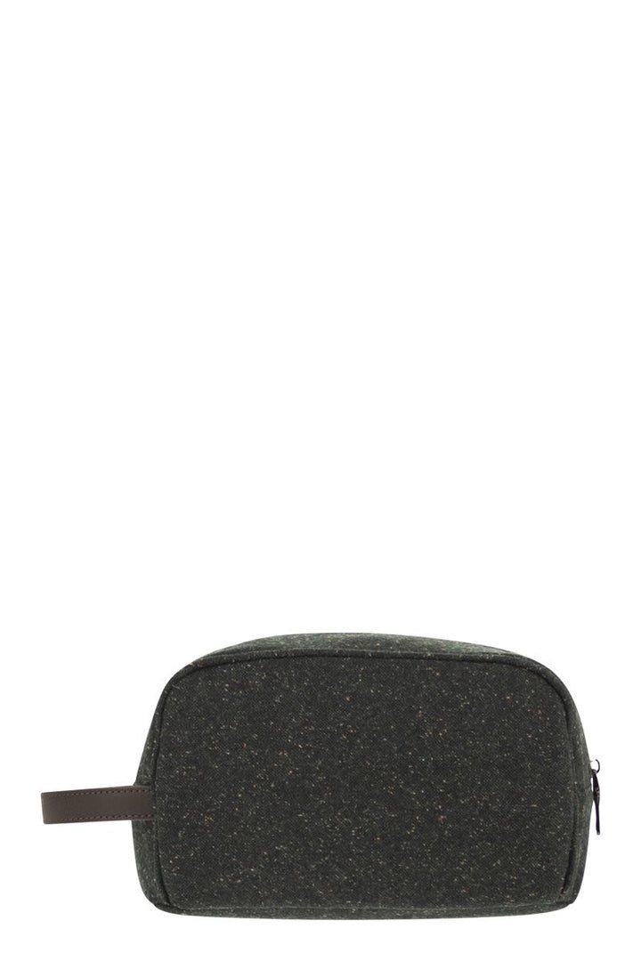 MC2 SAINT BARTH Mini Beauty Case - Tailored Donegal Wool Blend