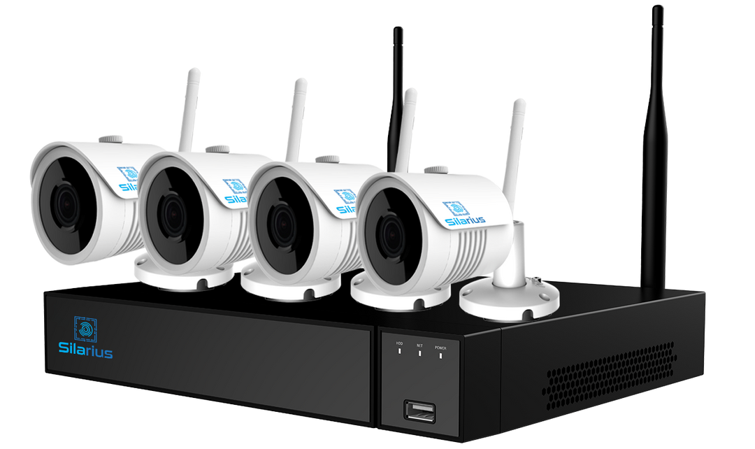 Silarius SIL-4CHNVRWIFI8MPKIT6 AI 4CH 8MP WiFi kit, 4K, 3.6mm lens (NDAA Compliant), 6TB HDD