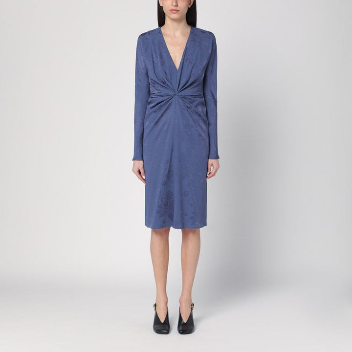 Etro Jacquard-Effect Dress In Cornflower Blue Women