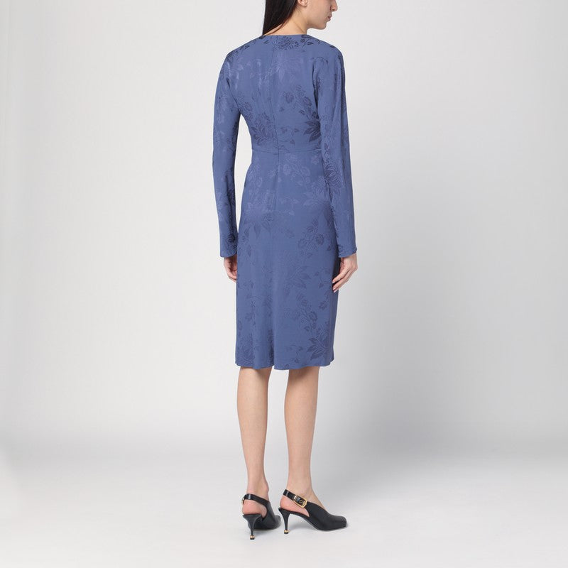Etro Jacquard-Effect Dress In Cornflower Blue Women