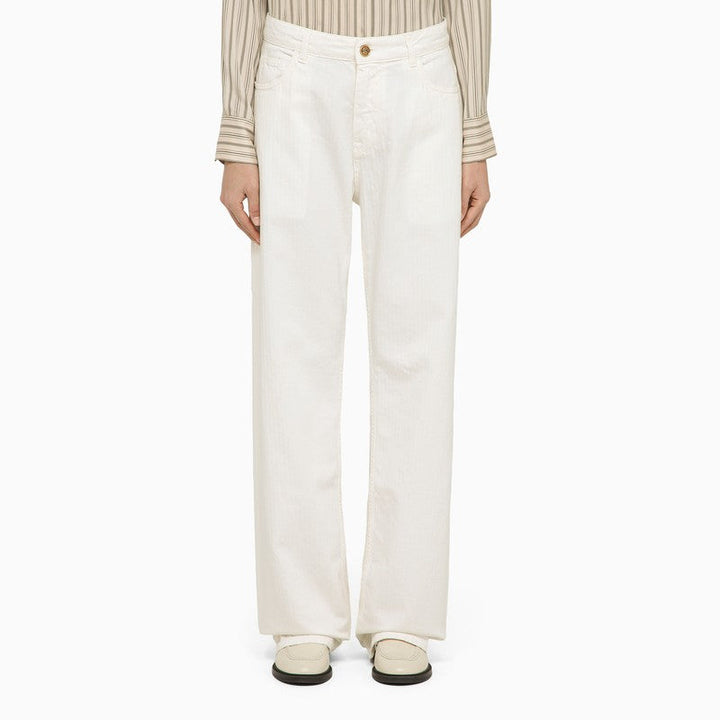 Etro White Denim Baggy Jeans Women