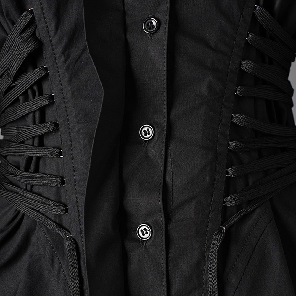 Waist-Tied Irregular Shirt, Hudson Yards | Women - BYMANYC ® New York