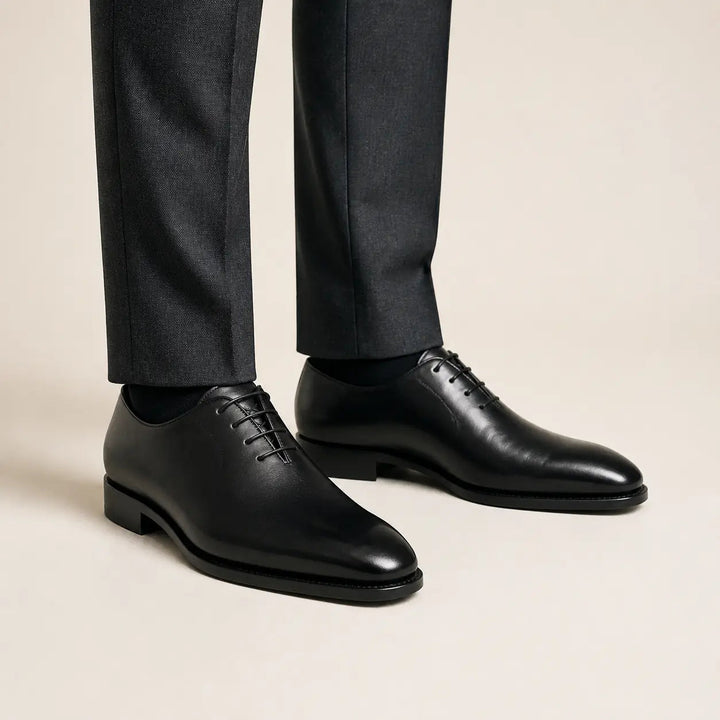 Seamless Goodyear Mens Black Oxford Dress Shoes