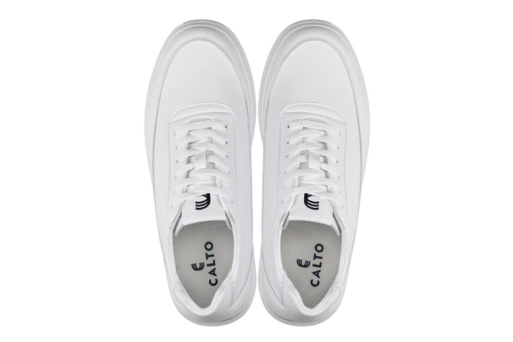 CALTO - X1647 - 2.8 Inches Taller (White) - Lightweight Sneakers