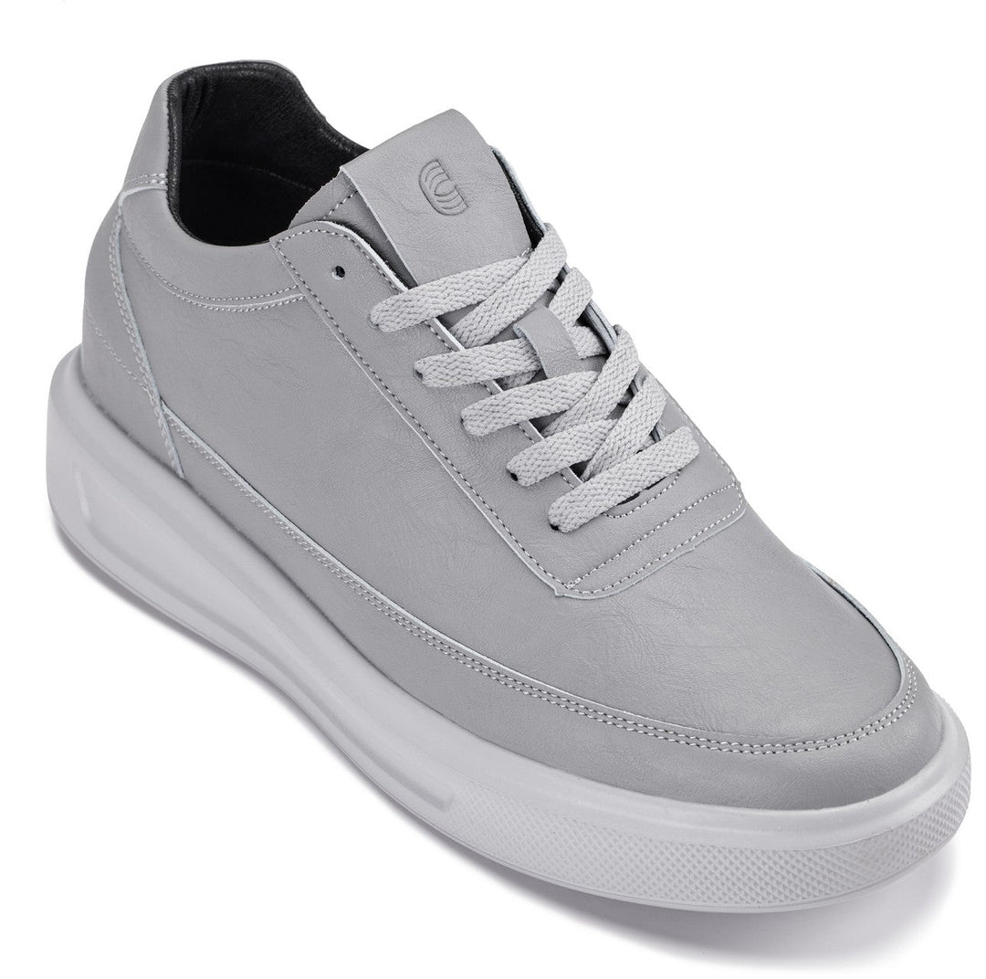 CALTO - X1648 - 2.8 Inches Taller (Pewter Grey) - Lightweight Sneakers