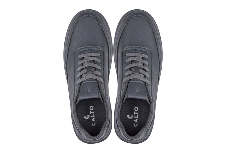 CALTO - X1649 - 2.8 Inches Taller (Iron Grey) - Lightweight Sneakers