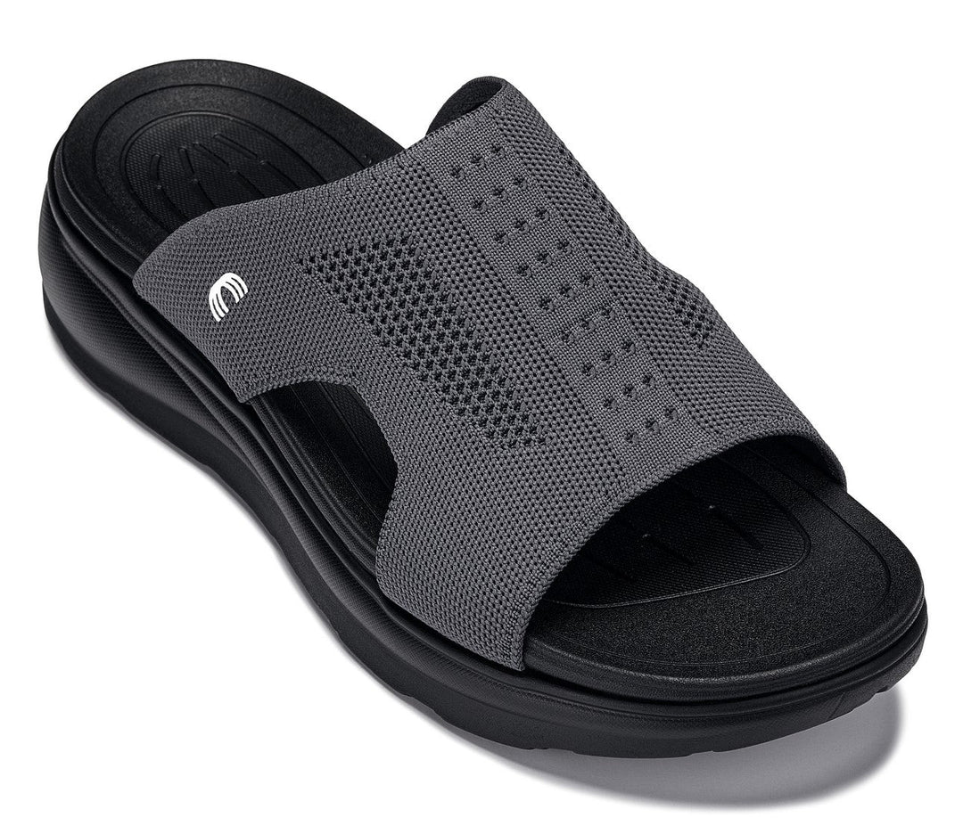 CALTO - X1658 - 2 Inches Taller (Black/Knitted Dark Gray)