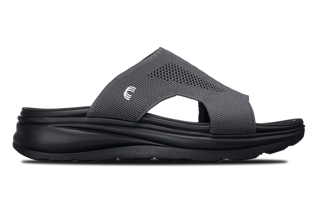 CALTO - X1658 - 2 Inches Taller (Black/Knitted Dark Gray)