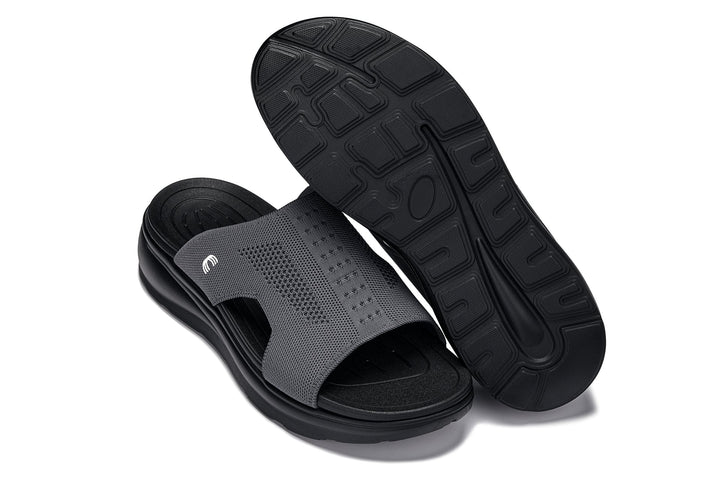 CALTO - X1658 - 2 Inches Taller (Black/Knitted Dark Gray)