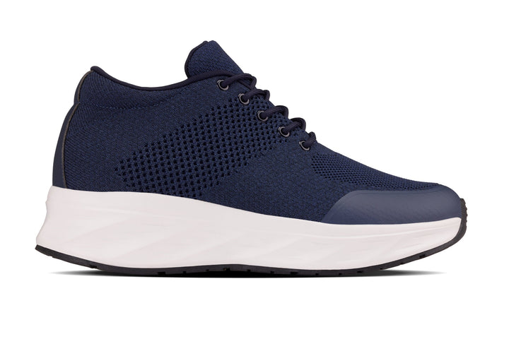 CALTO - X2693 - 2.8 Inches Taller (Navy/White Sole) - Lightweight Sporty Sneakers