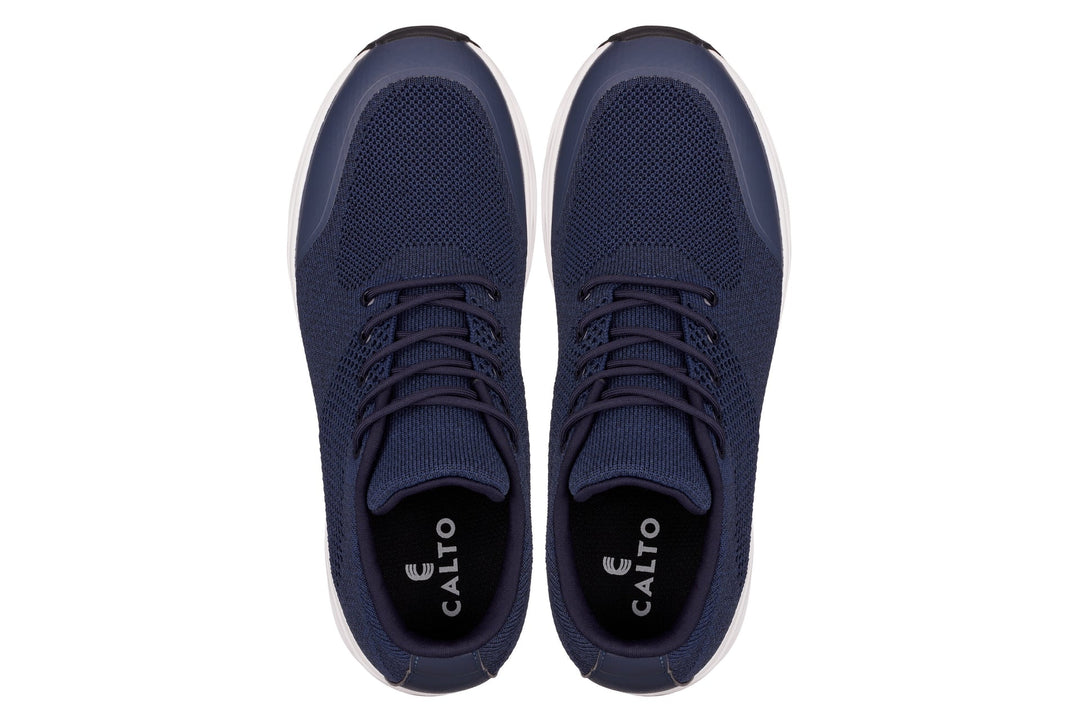CALTO - X2693 - 2.8 Inches Taller (Navy/White Sole) - Lightweight Sporty Sneakers