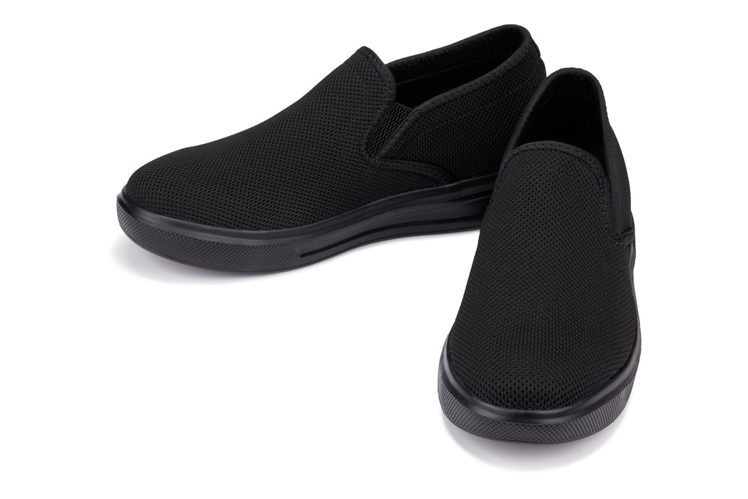 CALTO - X2780 - 2.8 Inches Taller (Black/Black Sole) - Lightweight Sneaker Loafers