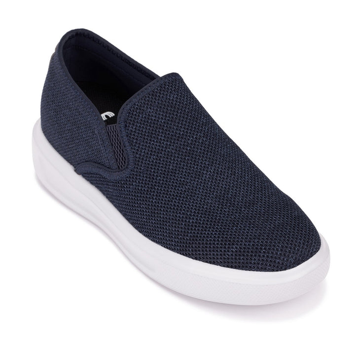 CALTO - X2781 - 2.8 Inches Taller (Navy/Grey Sole) - Lightweight Sneaker Loafers