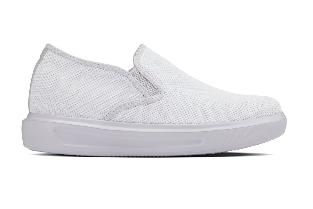 CALTO - X2782 - 2.8 Inches Taller (Super Light Grey/Grey Sole) - Lightweight Sneaker Loafers