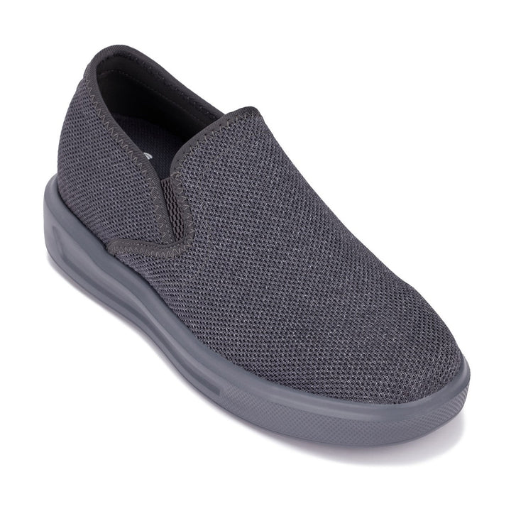 CALTO - X2783 - 2.8 Inches Taller (Charcoal/Grey Sole) - Lightweight Sneaker Loafers