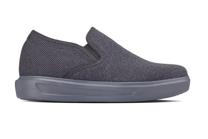 CALTO - X2783 - 2.8 Inches Taller (Charcoal/Grey Sole) - Lightweight Sneaker Loafers