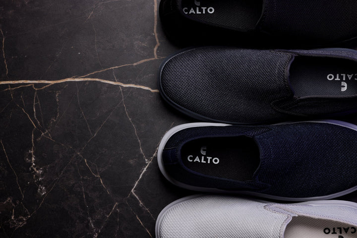 CALTO - X2780 - 2.8 Inches Taller (Black/Black Sole) - Lightweight Sneaker Loafers