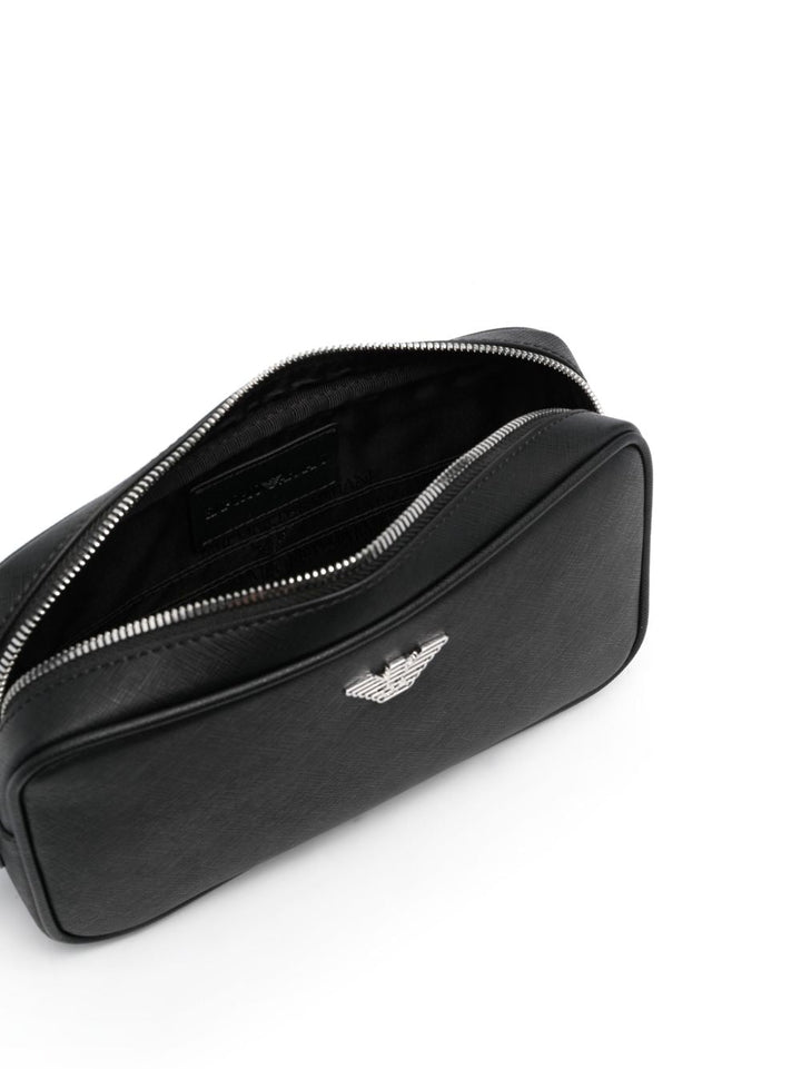 EMPORIO ARMANI Mini Textured Handbag with Silver Logo