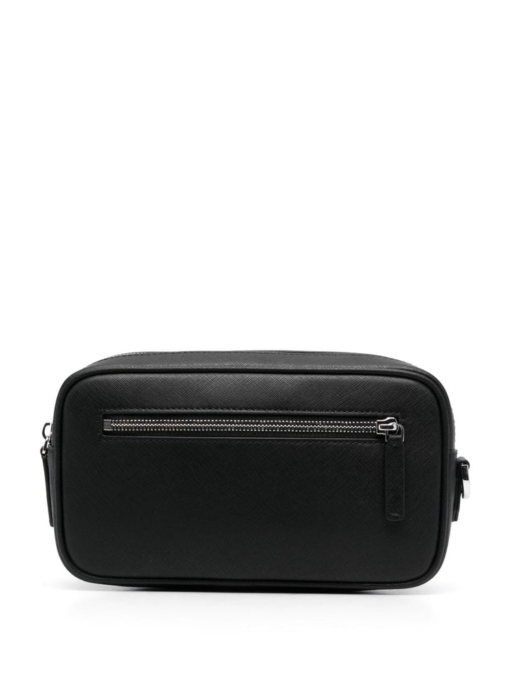 EMPORIO ARMANI Mini Textured Handbag with Silver Logo