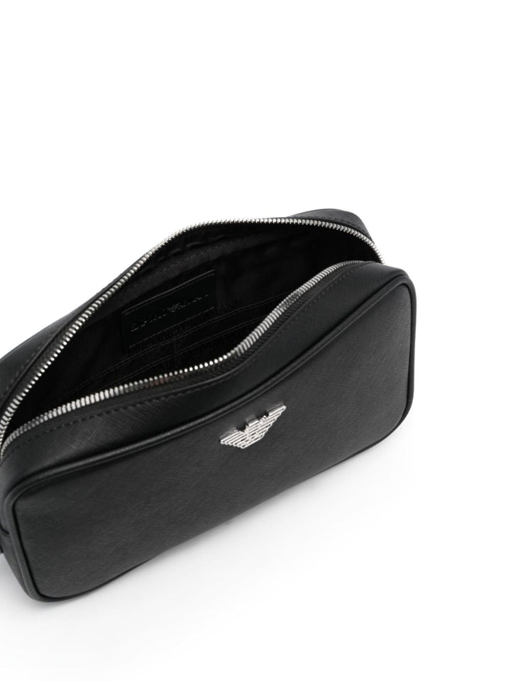 EMPORIO ARMANI Mini Textured Handbag with Silver Logo