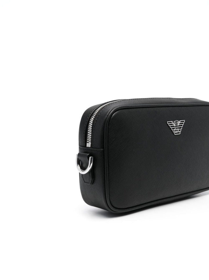 EMPORIO ARMANI Mini Textured Handbag with Silver Logo