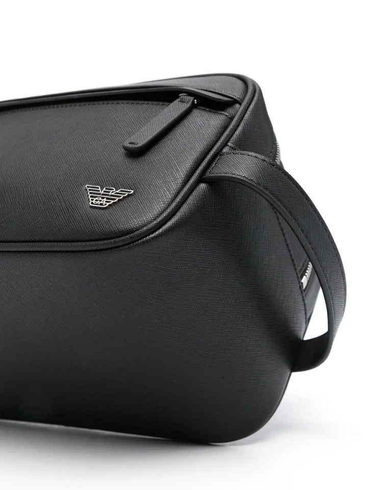 EMPORIO ARMANI Mini Textured Handbag with Zip Compartments