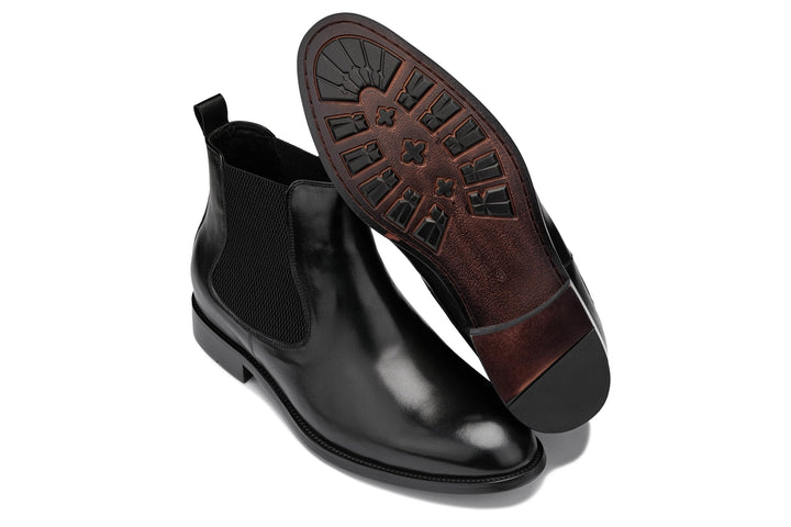 CALTO - Y72230 - 2.8 Inches Taller (Black) - Chelsea Boots